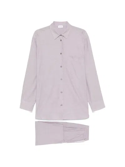 The Andamane Wendela Button-up Trousers Set In Purple
