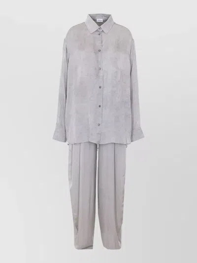 The Andamane Wendela Set Long Sleeve Shirt Trousers In Gray