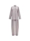The Andamane Wendela Striped Trousers And Shirt Set In Multi