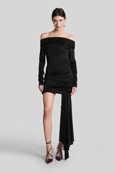 The Andamane Wendell Mini Dress In Black Acetate