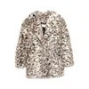 The Andamane Animal-print Coat In Brown