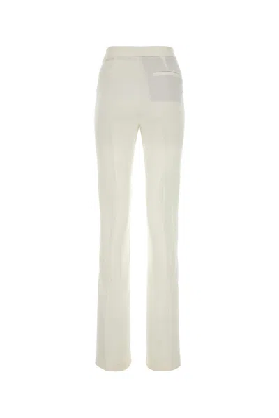 The Andamane White Crepe Gladys Pant In Offwhite