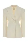 The Andamane Tailored Blazer Featuring Structured Shoulders In White