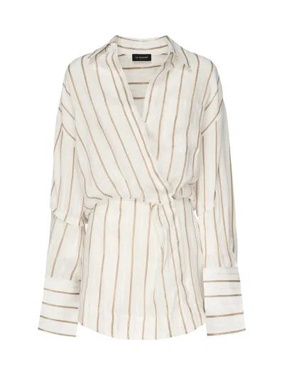 THE ANDAMANE WHITELOTUS STRIPED SHORT DRESS