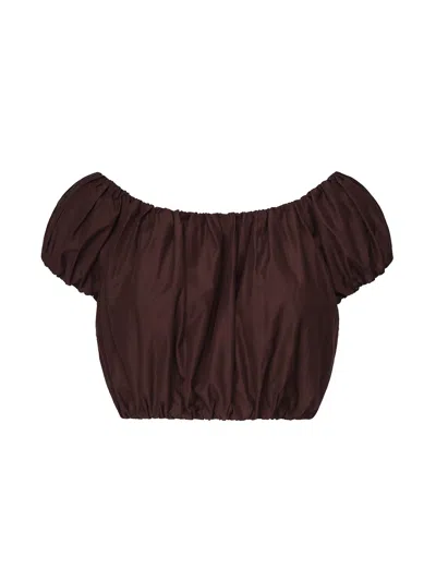 The Andamane Whitely Balloon Cropped Top