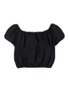 The Andamane 'whitely' Black Top With Balloon Design In Black
