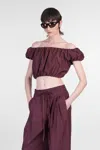 The Andamane Elasticated Hem Off-the-shoulder Puff Sleeves Top
