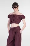 The Andamane Elasticated Hem Off-the-shoulder Puff Sleeves Top