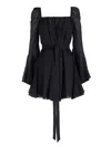 The Andamane 'whitney' Belted Mini Dress In Black