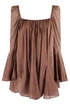 The Andamane Flared Dress Customizable Fit In Moka