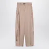 The Andamane Wide Pleated Leg Trousers With Belt Loops