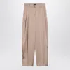 The Andamane Wide Pleated Leg Trousers With Belt Loops