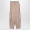 The Andamane Wide Pleated Leg Trousers With Belt Loops In Multi