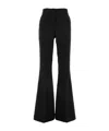 The Andamane Black Stretch Twill Sofia Flared-leg Pant In Black
