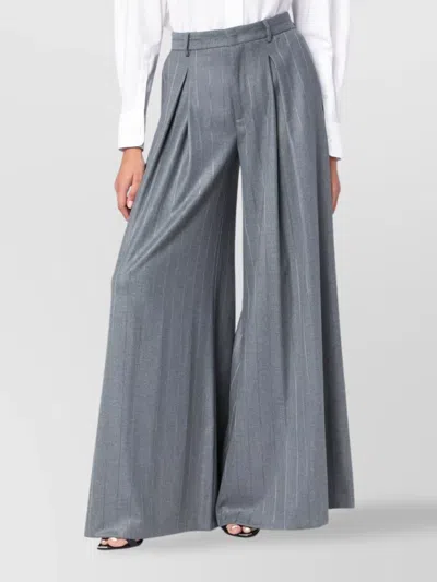 THE ANDAMANE WIDE-LEG TROUSERS FEATURING PINSTRIPE PATTERN