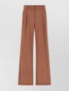 The Andamane Wide-leg Trousers With Front Pleats And Belt Loops