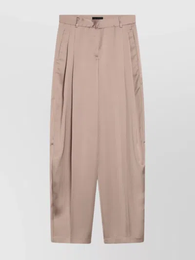 THE ANDAMANE WIDE PLEATED LEG TROUSERS WITH BELT LOOPS