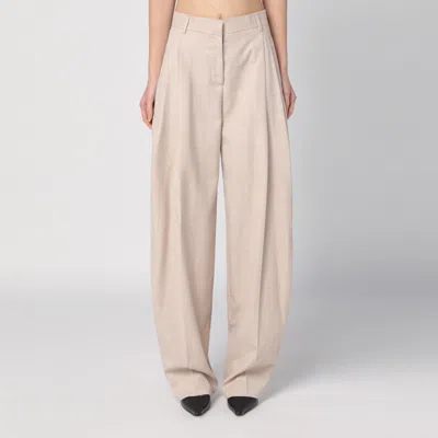 THE ANDAMANE THE ANDAMANE WIDE SAND-COLOURED PANTS