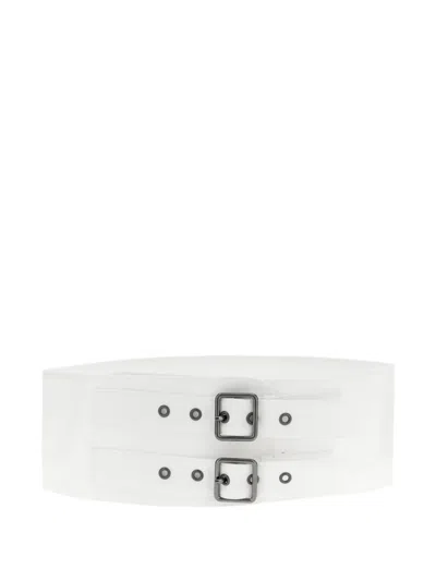 The Andamane Wild Double-buckle Belt In White