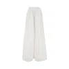The Andamane 'wiley' White Pants With Elastic Waist And Wide Leg Design In White
