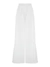 The Andamane 'wiley' White Pants With Elastic Waist And Wide Leg Design