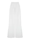 The Andamane 'wiley' White Pants With Elastic Waist And Wide Leg Design In White