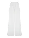 The Andamane 'wiley' White Pants With Elastic Waist And Wide Leg Design In White