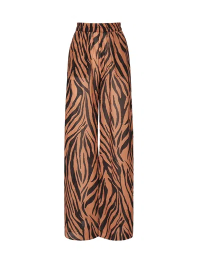 The Andamane Wiley Wide Leg Zebra Print Pants