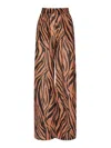 The Andamane Zebra-print Elastic-waist Trousers In Brown