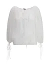 The Andamane Ribbon Tie Drawstring Blouse