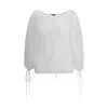 The Andamane Ribbon Tie Drawstring Blouse