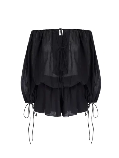 The Andamane 'wilma Playsuit' Jumpsuit In Black
