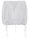 The Andamane Adjustable White Cotton Muslin Top