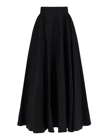 THE ANDAMANE WINONA' FLARED MAXI SKIRT - BLACK