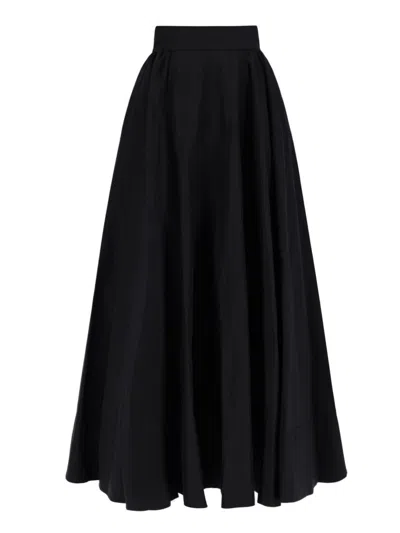 THE ANDAMANE THE ANDAMANE WINONA' FLARED MAXI SKIRT – BLACK