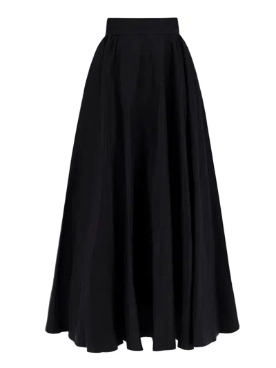 The Andamane 'winona' Flared Maxi Skirt In Black