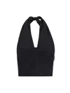 The Andamane Halterneck Sleeves Ruched Detailing In Black