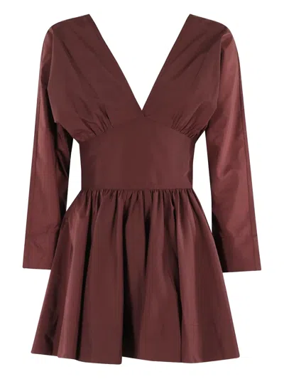 The Andamane Cacao Cotton Taffeta Winona Playsuit