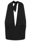 The Andamane Halterneck Sleeves Ruched Detailing