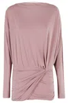 The Andamane Wisteria Mini Long Sleeve Mini Dress In Pink