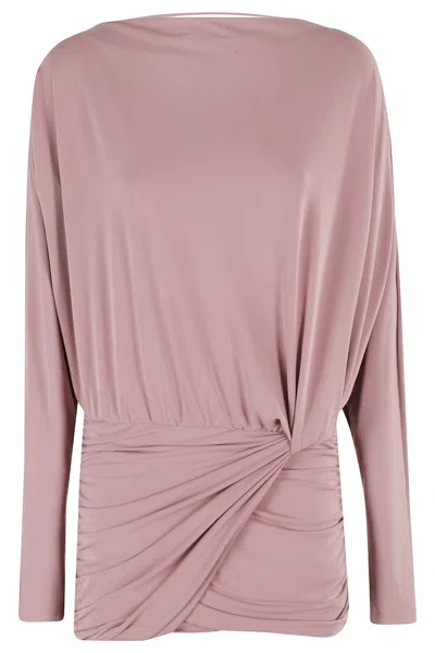THE ANDAMANE WISTERIA MINI LONG SLEEVE MINI DRESS