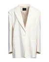 The Andamane Woman Blazer Ivory Size 6 Polyester In White