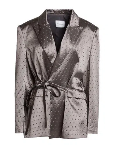 The Andamane Woman Blazer Taupe Size 6 Viscose In Silver