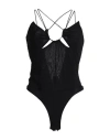 The Andamane Woman Bodysuit Black Size 6 Silk, Elastane, Polyester