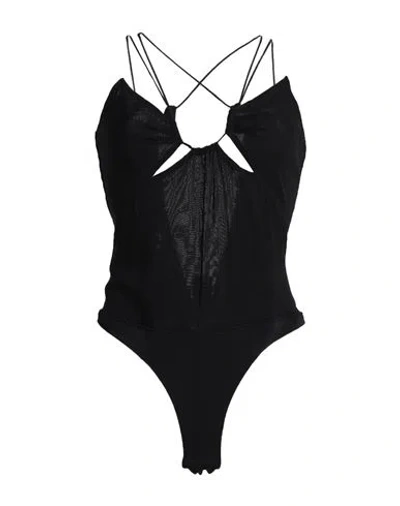 The Andamane Woman Bodysuit Black Size 4 Silk, Elastane, Polyester