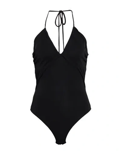 The Andamane Woman Bodysuit Black Size L Polyester, Elastane
