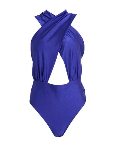 The Andamane Woman Bodysuit Bright Blue Size L Polyamide, Elastane