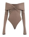 The Andamane Woman Bodysuit Light Brown Size Xs Polyamide, Elastane In Beige