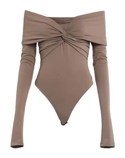 The Andamane Woman Bodysuit Light Brown Size Xs Polyamide, Elastane In Beige