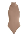 The Andamane Woman Bodysuit Taupe Size L Polyamide, Elastane